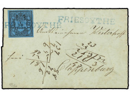 ALEMANIA ANTIGUOS ESTADOS: OLDENBURGO. 1853 (Dec 28). Entire Letter To CLOPPENBURG Franked By 1852 1/30 Thaler Black On  - Other & Unclassified