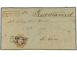 ALEMANIA ANTIGUOS ESTADOS: PRUSIA. (1853 CA). Cover Front And Part Back Sent Registered With Extraordinary Usage Of Post - Other & Unclassified