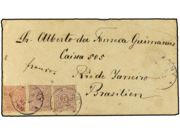 ALEMANIA ANTIGUOS ESTADOS: WURTEMBERG. 1881. WURTEMBERG A RIO DE JANEIRO (Brasil). 5p. Lila (2) Y 10p. Carmín. Fechador  - Autres & Non Classés