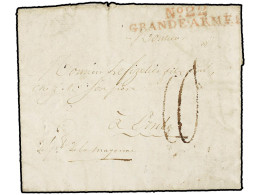 ALEMANIA. 1808 (20 Abril). FALKENTHAL (Germany) To FRANCE. Entire Letter With Red Nº22/GRANDE ARMÉE. VERY FINE. - Andere & Zonder Classificatie