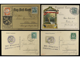 ALEMANIA. 1912-25. 6 Airmail Covers And Cards. - Other & Unclassified