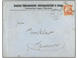 CAROLINAS. 1912 (Jan 4). Printed Cover From Angaur, Palau, Caroline Islands To Korror Addressed To Winkler, Head Of The  - Other & Unclassified