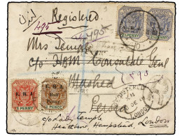 AFRICA DEL SUR. 1901. Registered Cover Addressed From JOHANNESBURG To The British Cosulate In MESEHD (Persia) Franked By - Sonstige & Ohne Zuordnung