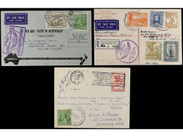 AUSTRALIA. 1934-35. Lot Of 3 AIR MAIL Covers. - Other & Unclassified