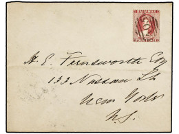 BAHAMAS. 1880. Cover To NEW YORK Bearing Perf 14 4 D. Dull Rose (SG 36) Cancelled 'A05' Obliterator With BAHAMAS Cds On  - Sonstige & Ohne Zuordnung