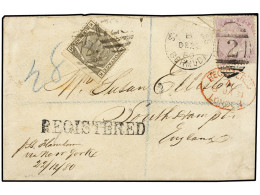 BERMUDAS. 1880. Registered Cover To SOUTHAMPTON With Bermuda 6 D. Mauve Canc. Duplex '2' And Cds ST. GEORGES DE 22 80 Al - Other & Unclassified