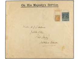 FALKLAND. 1923. DECEPTION ISLAND (South Shetlands) To PORT STANLEY (Falkland Islands). Large O.H.M.S. Envelope Franked W - Sonstige & Ohne Zuordnung