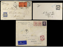 GRENADA: GRENADINAS. 1905-40. 3 Postage Due Cards. - Autres & Non Classés