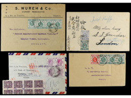 HONG KONG. 1906-48. Lot Of 7 Covers With Diverse Frankings. - Autres & Non Classés