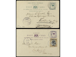 LABUAN. 1894-98. 2 Postal Stationary Cards. - Autres & Non Classés