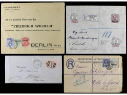 LEVANTE: CORREO INGLES. 1876-1910. Lot Of 4 Covers With Diverse Frankings. - Otros & Sin Clasificación