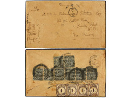 MALAYA. 1934. MYINGYAN (Burma) To KUALA PILAH (Negri Sembilan, Malaya). Envelope Franked With Seven 3 Pies Green Stamps, - Andere & Zonder Classificatie