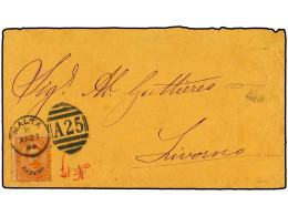 MALTA. 1886 (Apr 27). Cover Probably From Tunisia Franked By Uncancelled 1878 Italian 'Estero' 20c Orange, Cancelled By  - Otros & Sin Clasificación