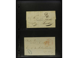 MAURICIO. 1822-1850. Lot Of 12 Covers To GREAT BRITAIN. Diferent Routes And Entry Marks. - Other & Unclassified