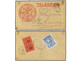 MAURICIO. 1903 (Dec 23). ): 'The Eastern Telegraph Company' Envelope Registered Use To REUNION, Franked On Reverse With  - Sonstige & Ohne Zuordnung
