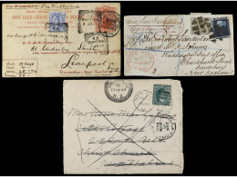 NUEVA ZELANDA. 1879-97. Lot Of 3 Covers, Incoming And Redirected Mail. - Sonstige & Ohne Zuordnung
