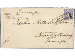 NIGERIA. 1887 (28 April). LAGOS To GERMANY, Marked 'Lagos 28/4. 87' At Left And Bearing Germany 1880-87, 20 Pf. Ultramar - Otros & Sin Clasificación