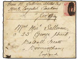 SUDAN. 1884. Sailor's Letter Cover Endorsed From 'M. Sullivan, Skilled Shipwr., HMS Euraylus, Suakim' Franked With Great - Sonstige & Ohne Zuordnung