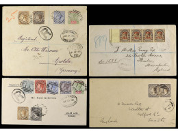 TURKS Y CAICOS. 1896-1923. 4 Covers, Diverse Frankings. - Otros & Sin Clasificación