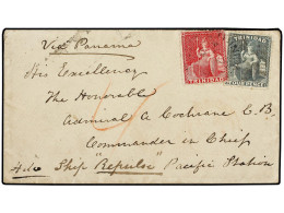 TRINIDAD. 1873 (Aug 26). Cover Endorsed 'Via Panama' Addressed To 'Admiral Cochrane, Commander In Chief, Pacific Station - Otros & Sin Clasificación