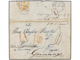 GUATEMALA. 1855 (May 15). Entire Letter Written From SAN JOSE (Guatemala, Port Of The Pacific Coast) Sent Unpaid To HOYE - Altri & Non Classificati