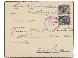 GUATEMALA. 1885 (Dec. 11). Cover From GUATEMALA CITY To LISBON (Portugal) Endorsed 'via Livingston' Franked By Quetzal 1 - Other & Unclassified