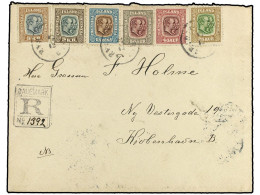 ISLANDIA. 1908 (Dec 22). Registered Cover To COPENHAGEN Franked By Rare Usage Of 1907-08 25a., 40a., 50a., 1kr., 2kr. An - Autres & Non Classés