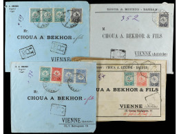 IRAK. 1910-20. 4 Covers With Turkish Stamps. - Autres & Non Classés