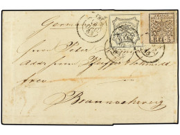 ITALIA ANTIGUOS ESTADOS: ESTADOS PONTIFICIOS. 1853 (Dec 16). Cover From ROME To BRAUNSCHWEIG (Germany) Bearing 1852 5b.  - Sonstige & Ohne Zuordnung