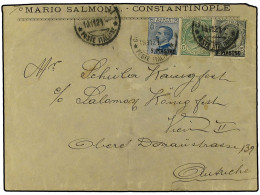 COLONIAS ITALIANAS. 1921. CONSTANTINOPLA. Cover To Vienna Franked By Italy 5 C. Green (Scott 94) And Levant 1921 2 Pi. O - Sonstige & Ohne Zuordnung