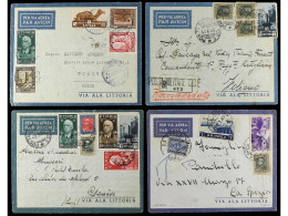 ETIOPIA. 1936-38. 7 Covers, Diverse Frankings. - Autres & Non Classés