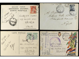 ITALIA. 1918-19. ITALIAN OCCUPATION In GREECE. 6 Cards. - Sonstige & Ohne Zuordnung