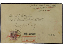JAPON. 1918 (May 7). Registered Cover From The Japanese Naval Base At Jaluit, Marshall Islands Bearing Japan 20s. Red-vi - Autres & Non Classés