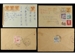 JAPON. 1942-43. MALAYA OCCUPATION, 4 Covers With Diverse Frankings. - Sonstige & Ohne Zuordnung