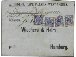 LIBERIA. 1894 (22 Sept). Printed Envelope From CAPE PALMAS 'pr Jeanette Woermann' To HAMBURG, Bearing Germany 1889-1900, - Other & Unclassified