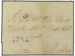 MEXICO. 1810 (19-Oct.). HABANA (Cuba) A MERIDA. Circulada Privadamente Hasta El Puerto De Sisal, Manuscrito 'Bergantin F - Sonstige & Ohne Zuordnung