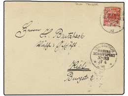 MARRUECOS. 1898 (June 27). Cover From TANGIER To KIEL (Germany) Franked By 1888 10pf. Carmine Tied By KAIS. DEUTSCHE / M - Altri & Non Classificati