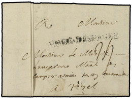 PORTUGAL. 1762 (6-Oct.). GUERRA DE LOS SIETE AÑOS. Carta Enviada Al Marqués De Langeron, Mariscal De Campo De Louis XV N - Autres & Non Classés