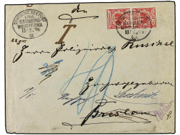 ANGOLA. 1896 (March 13). Cover Sent To Breslau From Loanda, Underpaid And Found To Be Double Rate (22 Grams In Manuscrip - Sonstige & Ohne Zuordnung