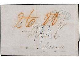 PUERTO RICO. 1857. SAN JUAN A ALTONA (Dinamarca). Circulada Por El Correo Británico Vía Londres Y Hamburgo. Diversas Mar - Otros & Sin Clasificación