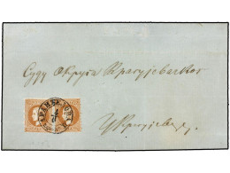 SERBIA. 1871 (4 June). ARANDJELOVAL To KRAGUJEVAL. Two Stamps Of 10 Pa. Brown Perf. 12 X 9 1/2. VERY RARE. One Of The Tw - Sonstige & Ohne Zuordnung