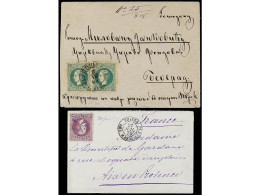 SERBIA. 1878-80. 2 Covers With 40 R. And 50+50 R. Frankings. - Sonstige & Ohne Zuordnung