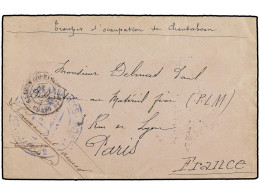 TAILANDIA. 1899. Military Mail Envelope To PARIS Endorsed Troupes D'Occupation De Chantboun And Cancelled CORPS. EXPED.  - Autres & Non Classés