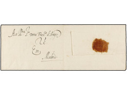 TURQUIA. 1591 (February 20). CONSTANTINOPLA To MADRID. Entire Letter Written In Portuguese With Red Oval Sealing Wax. Ex - Sonstige & Ohne Zuordnung
