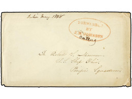 ESTADOS UNIDOS. 1848 (6 Mayo). LAWRENCEVILLE (Georgia, USA) To US Ship 'Ohio' Pacific Scuadron In Callao. Envelope With  - Otros & Sin Clasificación