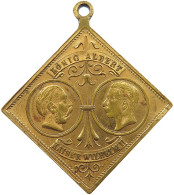 DEUTSCHES REICH MEDAILLE  ERINNERUNG ANDER TAG MEINER REKRUTIRUNG KÖNIG ALBERT KAISER WILHELM I. #sm05 0941 - Autres & Non Classés