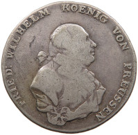BRANDENBURG PREUSSEN TALER 1794 A  Friedrich Wilhelm II. 1786-1797 #t029 0037 - Andere & Zonder Classificatie