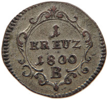 BRANDENBURG ANSBACH BAYREUTH KREUZER 1800 B Friedrich Wilhelm III. 1797-1840 #t027 0125 - Andere & Zonder Classificatie