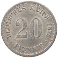 KAISERREICH 20 PFENNIG 1876 F  #t029 0267 - 20 Pfennig