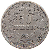 KAISERREICH 50 PFENNIG 1877 G  #t029 0259 - 50 Pfennig